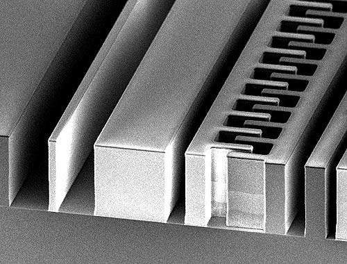 TRONIC'S produces custom MEMS using thick SOI surface and high aspect ratio micromachining.