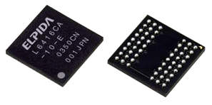 Elpida Memory's 64Mbit SDR Mobile RAMs work in cellular applications.